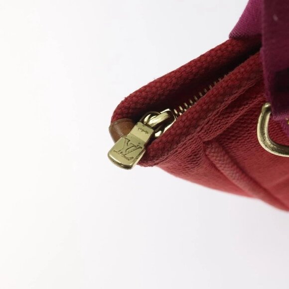 LOUIS VUITTON Antigua Cabas PM Tote Bag Canvas Rouge - Picture 9 of 15